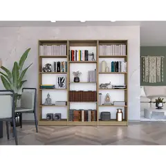RTA - Combo de Bibliotecas Home Macadamia Incluye Tres Bibliotecas