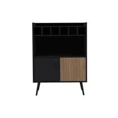 RTA DESIGN - Bar Bajo Mirabella Wengue y Lenno Con espacio para botellas de vino