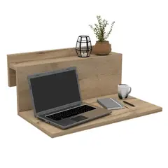 RTA DESIGN - Escritorio Terra Café Claro con amplio espacio y diseño minimalista