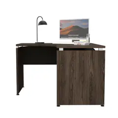 RTA DESIGN - Escritorio En L Concept Chocolate y Wengue con Amplia Superfice