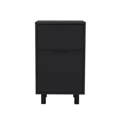 RTA DESIGN - Mesa de Noche Secret Wengue con una puerta y cajón secreto