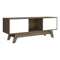 RTA DESIGN - Mesa para Tv Rizzo Nogal y Blanco con Espacio Para Televisor 55