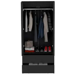 RTA DESIGN - Closet Cruella Negro dos puertas debe ser anclado a la pared ZF