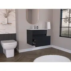 RTA DESIGN - Mueble Lavamanos Aydin 60 Wengue concajon y amplio espacio ZF