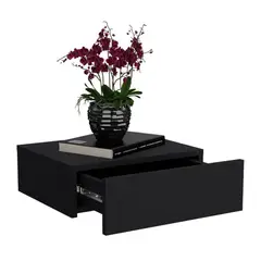 RTA DESIGN - Mesa de Noche Flotante Milano Wengue Con un cajón ZF