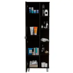 RTA DESIGN - Mueble Esquinero Zendaya Wengue con Espejo