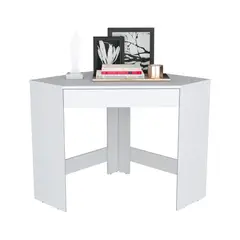 RTA DESIGN - Escritorio Esquinero Amity Blanco con un cajón ZF