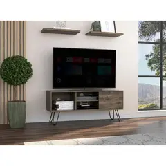 RTA DESIGN - Mesa Para Tv Rony Nogal para Televisor de Hasta 50 Pulgadas