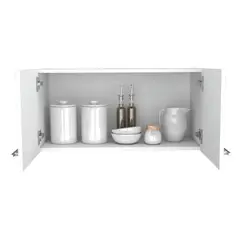 RTA DESIGN - Mueble Sobre Campana Delfi Blanco con Dos Puertas Batientes