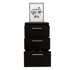 RTA DESIGN - Gabinete Inferior Delhi Wengue con Tres Cajones Organizadores