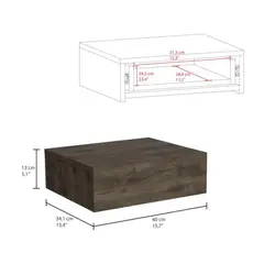 RTA DESIGN - Mesa de Noche Flotante Milano Nogal