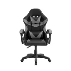 RTA DESIGN - Silla Gamer BMG-17 Negro y Gris con Cómodo Espaldar y Rodachines