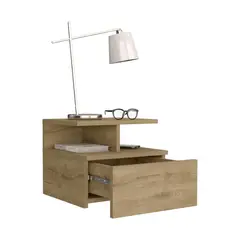RTA DESIGN - Mesa de Noche Flotante Nube Macadamia
