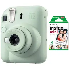 FUJIFILM - Combo Cámara Instantánea Instax Mini 12 Verde +10 Láminas de Fotos