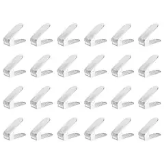ENERGY PLUS - Set x24 Organizadores Zapatos Ajustables Zapatero Ahorrador Blanco