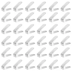 ENERGY PLUS - Set x36 Organizadores Zapatos Ajustables Zapatero Ahorrador Blanco