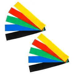 STYLE STARS - Set x10 Bandas Elásticas Resistencia Ejercicio Fisioterapia