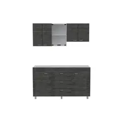 RTA DESIGN - Cocina integral laurel gris no incluye mesón