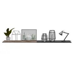 RTA DESIGN - Repisa Frello Miel y Plata Oscuro