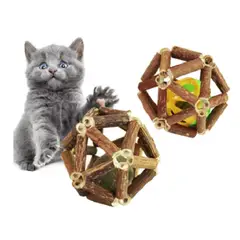 GENERICO - Juguetes Bola Hierba Limpiador Dientes Gatos X2 Unidades