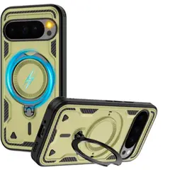GENERICO - Funda antishock spartan Magnético Compatible Google Pixel 9-9pro Verde