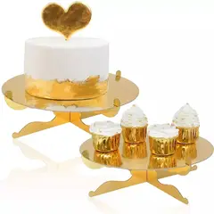 GENERICO - Base Para Torta Pastel Cumpleaños Decoración Soporte Dorado