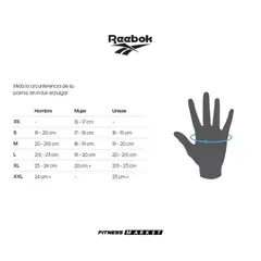 REEBOK - Guantes M para Rutinas de Ejercicio de Intensidad Media