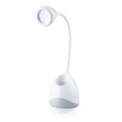 ENERGY PLUS - Lámpara de Mesa de Noche Moderna con Luz LED UV y Puerto USB Blanco