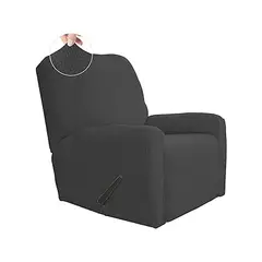GENERICO - Funda Elástica Silla Reclinable Licra Gris Oscuro