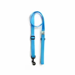 WAWAW - Traílla para perro talla 19mm sencilla unicolor adorable azul conquistador