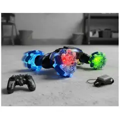 HOME - Carro Stunt Luces Led Humo Turbina Con Control y Manilla