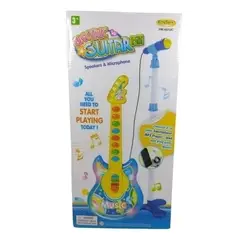 GENERICO - Kit Guitarra Micrófono Juguete Conectividad Smartphone