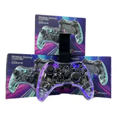 GENERICO - Control Inalambrico Gamepad Transparente Rgb Porta Celular