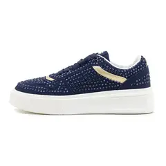 FACE2FACE - Tenis de Mujer con Piedras Decorativas y Suela Baja