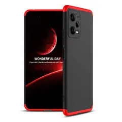 GENERICO - Funda Carcasa Estuche Protector Para Redmi note 12 5g Negro Rojo
