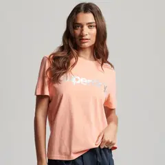 SUPERDRY - Camiseta Para Mujer Metallic Core