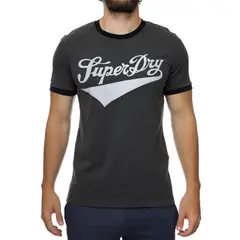 SUPERDRY - Camiseta Manga Corta Para Hombre Vintage Americana Ringer Tee