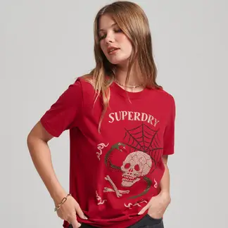 SUPERDRY - Camiseta Manga Corta Para Mujer Vintage Suka Graphic