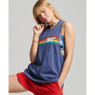 SUPERDRY - Camiseta Para Mujer Vintage Cali Stripe Vest
