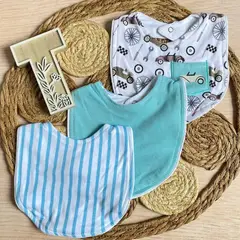 WAKIDS - Set 3 Baberos Estampado Niño Carro 77267