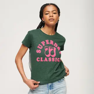 SUPERDRY - Camiseta Manga Corta Graphic Para Mujer Archive Neon