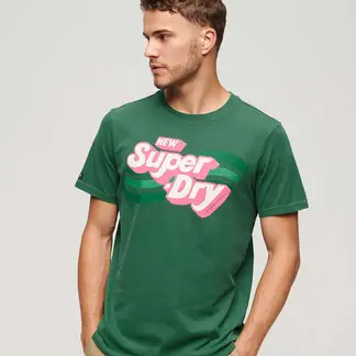 SUPERDRY - Camiseta Para Hombre Cooper 70'S Retro Logo