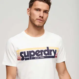 SUPERDRY - Camiseta Para Hombre Terrain Striped Logo