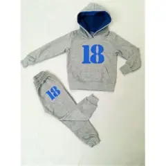 URBAN PLUS - Conjunto niño buzo y pantalon 18 gris sudadera