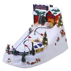 GENERICO - Pista de Esquí Animada Decoración Adorno Navidad