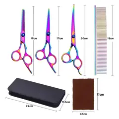 MILOPTS - Kit Tijeras Peluquería Canina 4 Piezas Para Perros y Gatos