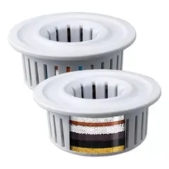 MILOPTS - Repuesto Filtro Ducha Cartucho X2 Cabezal 7 Capas