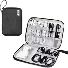 GENERICO - Estuche Organizador Cables Bolsa Viaje Almacenar Color negra pequeña
