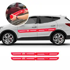 GENERICO - Antiportazos Protector Puertas Magnético Para Carro 4p Rojo