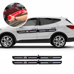 GENERICO - Antiportazos Protector Puertas Magnético Para Carro 4p Negro